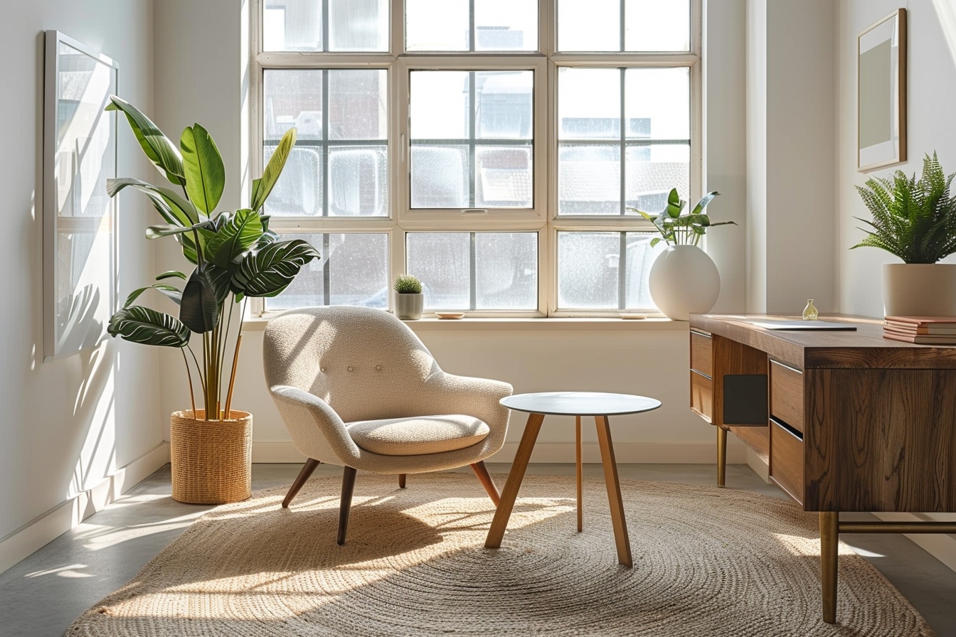 Comment aménager un coin bureau fonctionnel et chic dans un petit appartement, avec des meubles intelligents et une décoration moderne.